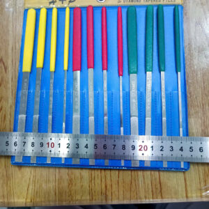 Bộ dũa kim cương H+P CF-400 DIAMOND TAPERED FILES 3 màu 12 chi tiết