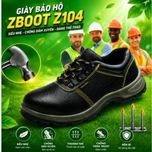 Giày Bảo Hộ Lao Động Zboot Z104 Siêu Nhẹ Chống Đâm Xuyên Giá Sỉ Đồng Nai